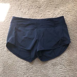 Navy blue lululemon speed short 2.5 size 6
